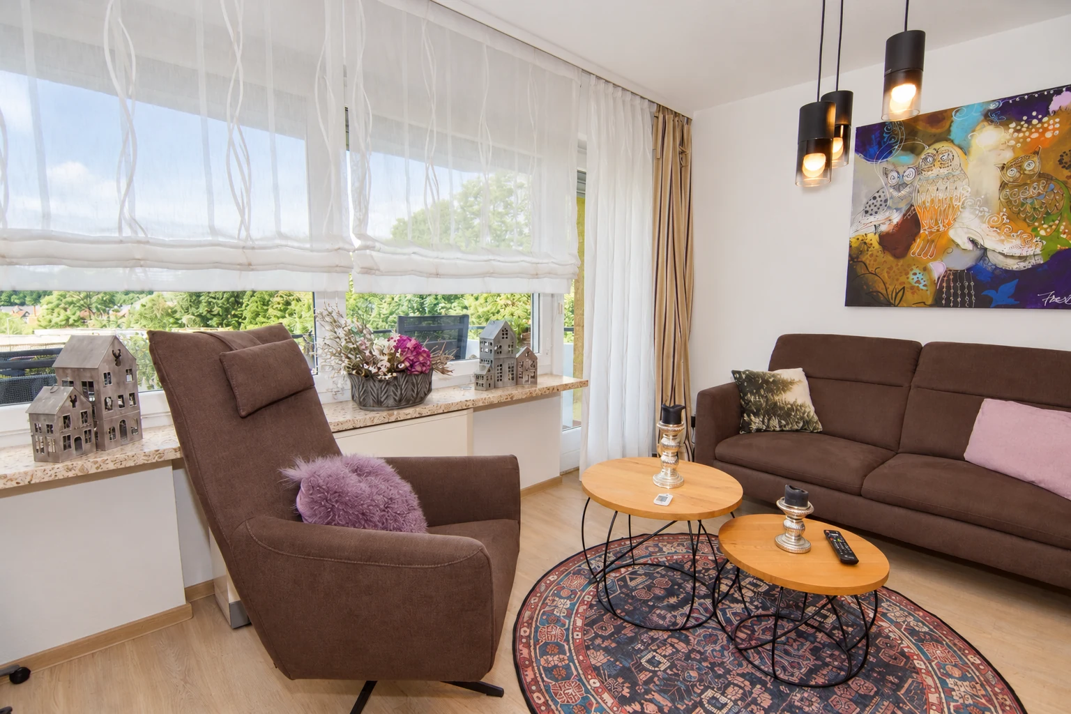 Sitzgruppe in einer Ferienwohnung